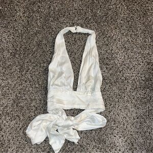 Zara Satin Halter Top